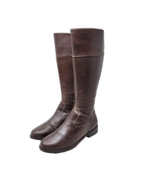 Boden Shoes - Boden | Leather Tall Knee High Riding Boots Brown